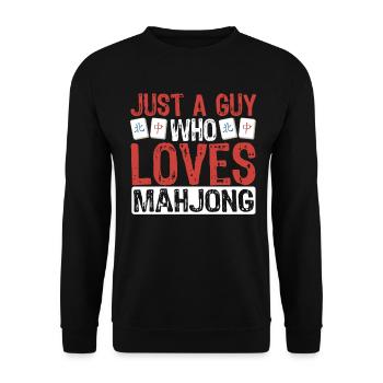 Cadeau pour les fans de Mahjong - Sweat-shirt Unisexe - noir - Devant - Alina (178cm) & Michal (187cm)