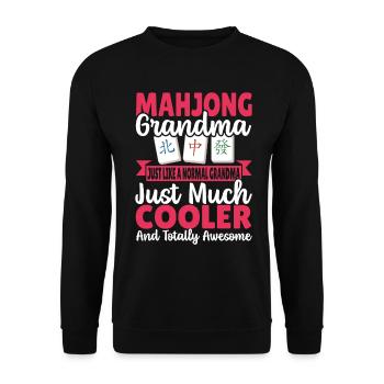 Cadeau pour les fans de Mahjong - Sweat-shirt Unisexe - noir - Devant - Alina (178cm) & Michal (187cm)