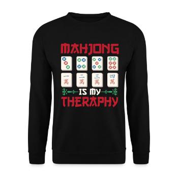 Cadeau pour les fans de Mahjong - Sweat-shirt Unisexe - noir - Devant - Alina (178cm) & Michal (187cm)