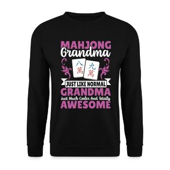 Cadeau pour les fans de Mahjong - Sweat-shirt Unisexe - noir - Devant - Alina (178cm) & Michal (187cm)