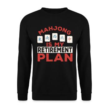 Cadeau pour les fans de Mahjong - Sweat-shirt Unisexe - noir - Devant - Alina (178cm) & Michal (187cm)