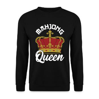 Cadeau pour les fans de Mahjong - Sweat-shirt Unisexe - noir - Devant - Alina (178cm) & Michal (187cm)