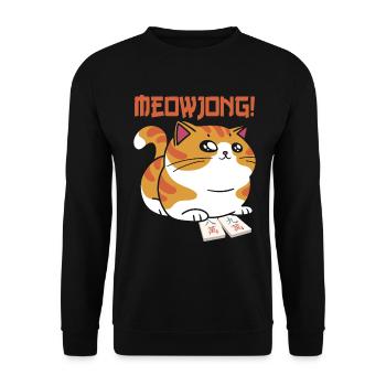 Cadeau pour les fans de Mahjong - Sweat-shirt Unisexe - noir - Devant - Alina (178cm) & Michal (187cm)