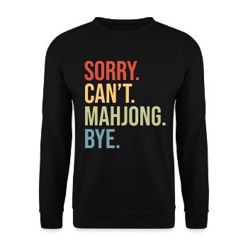 Cadeau pour les fans de Mahjong - Sweat-shirt Unisexe - noir - Devant - Alina (178cm) & Michal (187cm)