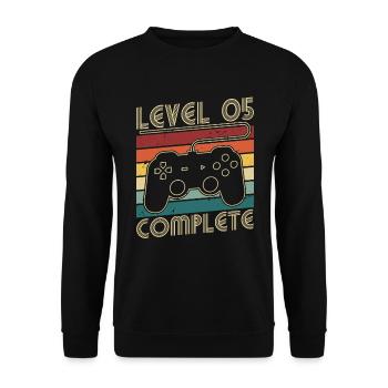 Cadeau d'anniversaire complet de 5 ans de niveau 5 - Sweat-shirt Unisexe - noir - Devant - Alina (178cm) & Michal (187cm)