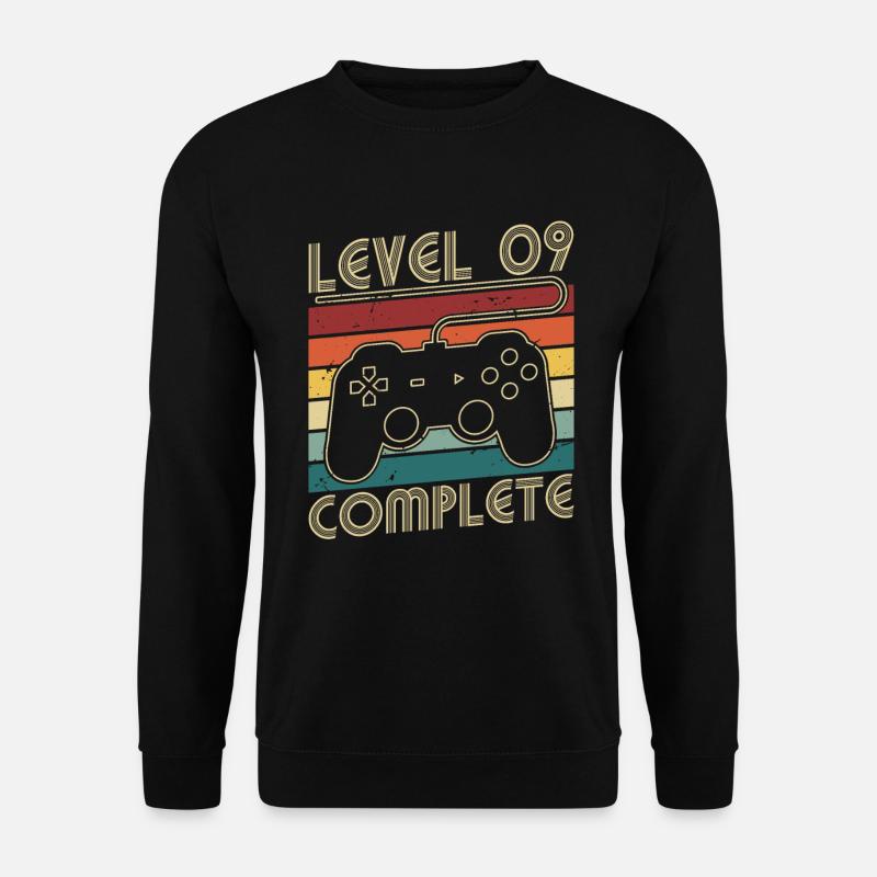 Level 9 Complete 9 Jahre Geburtstags Geschenk - Unisex Pullover - Schwarz