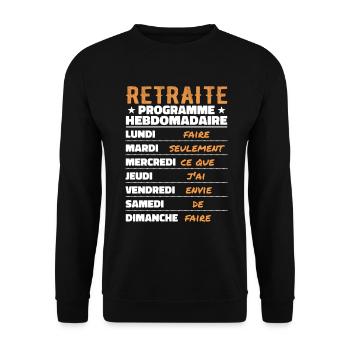Retreat Weekly Retreat Funny Retreat Program - Unisex Sweatshirt - black - Front - Alina (178cm) & Michal (187cm)