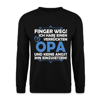 J'ai un grand-père fou - Sweat-shirt Unisexe - noir - Devant - Alina (178cm) & Michal (187cm)
