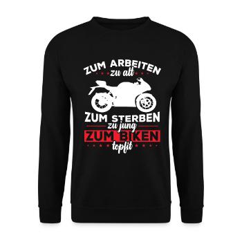 Pour faire du vélo en pleine forme - Sweat-shirt Unisexe - noir - Devant - Alina (178cm) & Michal (187cm)