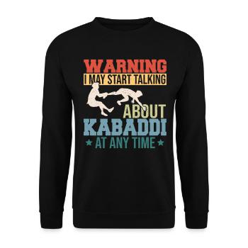 Geschenk für Kabaddi Liebhaber - Unisex Pullover - Schwarz - Vorne - Alina (178cm) & Michal (187cm)