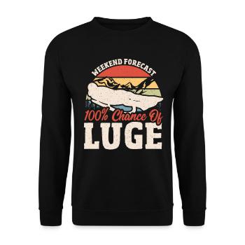 Prédiction du week-end : 100 chances de luge - Sweat-shirt Unisexe - noir - Devant - Alina (178cm) & Michal (187cm)