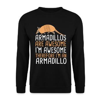 Armadillo Pet Armadillo Gift - Unisex Sweatshirt - black - Front - Alina (178cm) & Michal (187cm)
