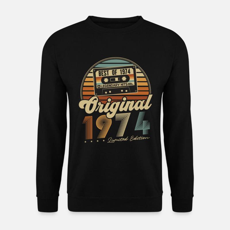 Original 1974 Jahrgang Vintage Geburtstag Geschenk - Unisex Pullover - Schwarz