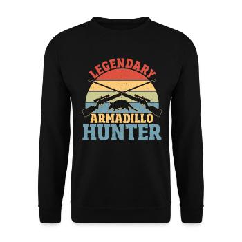 Armadillo Pet Armadillo Gift - Unisex Sweatshirt - black - Front - Alina (178cm) & Michal (187cm)
