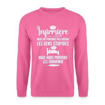 Krankenschwester Humor - Krankenschwester Geschenk - Unisex Pullover - Pink - Vorne