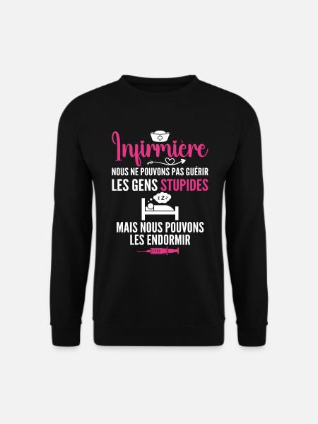 Krankenschwester Humor - Krankenschwester Geschenk - Unisex Pullover - Schwarz