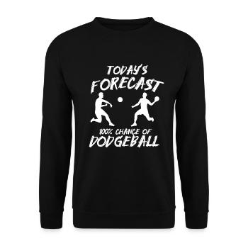 Gift for Dodgeball Players - Unisex Sweatshirt - black - Front - Alina (178cm) & Michal (187cm)
