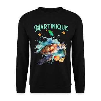 Martinique Turtle Beaches Shellfish West Indies - Unisex Sweatshirt - black - Front - Alina (178cm) & Michal (187cm)