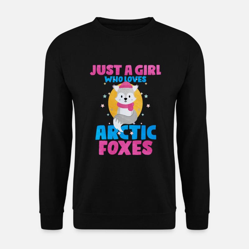 Cute arctic fox gift - Unisex Sweatshirt - black