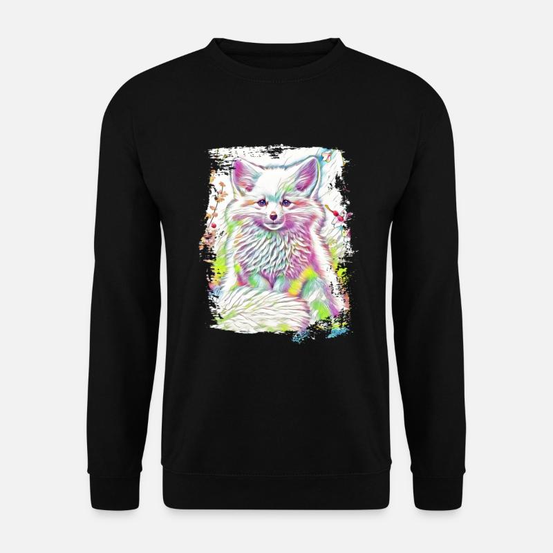 Cute arctic fox gift - Unisex Sweatshirt - black