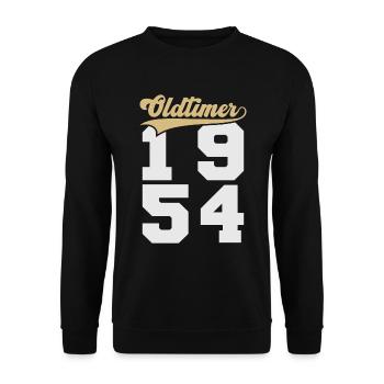 Oldtimer 1954 - Unisex Sweatshirt - black - Front - Alina (178cm) & Michal (187cm)