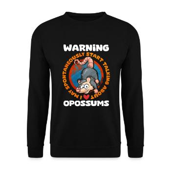 Gift for opossum lovers - Unisex Sweatshirt - black - Front - Alina (178cm) & Michal (187cm)