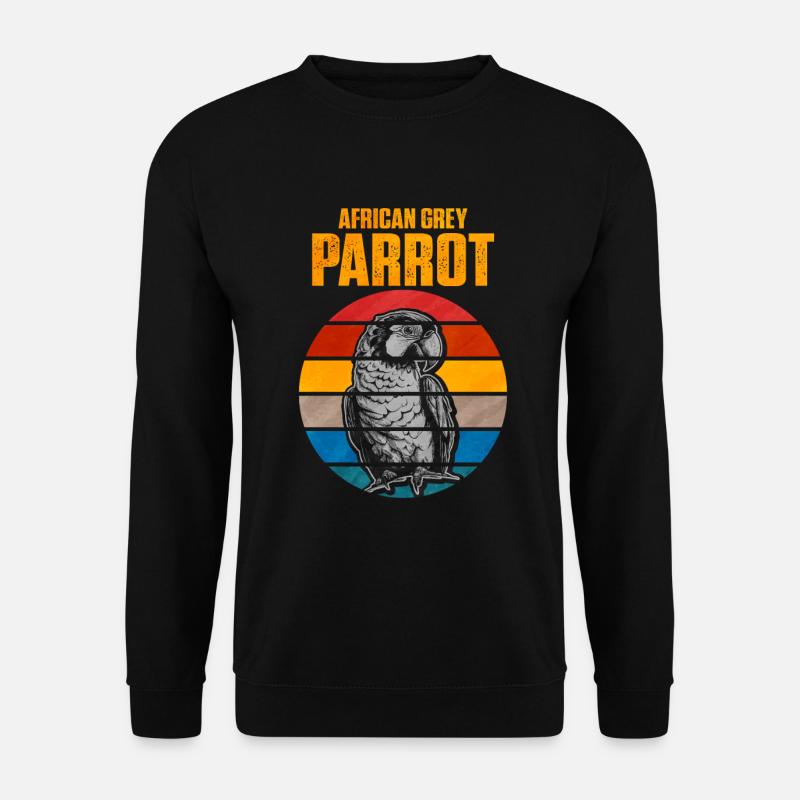 Afrikanisches Graupapagei Geschenk - Unisex Pullover - Schwarz