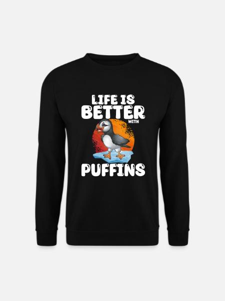 Puffin Bird Gift - Unisex Sweatshirt - black