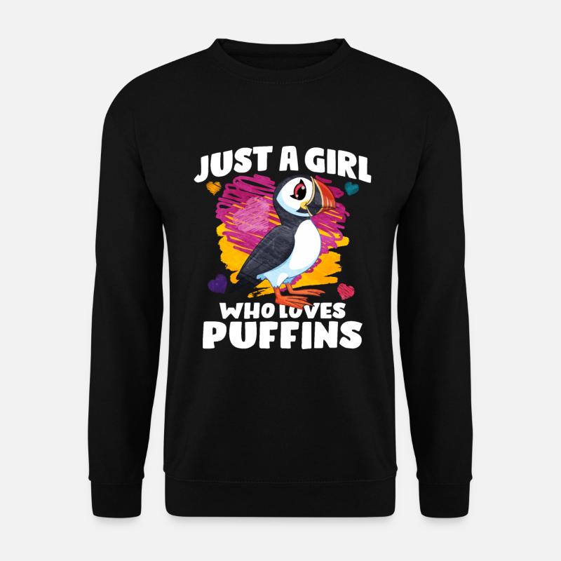 Puffin Bird Gift - Unisex Sweatshirt - black