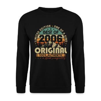 Original 2006 Vintage cadeau d’anniversaire rétro - Sweat-shirt Unisexe - noir - Devant - Alina (178cm) & Michal (187cm)