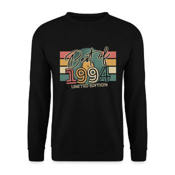 Best Of 1994 - Vintage 1994 Geburtstag Geschenk - Unisex Pullover - Schwarz - Vorne - Alina (178cm) & Michal (187cm)