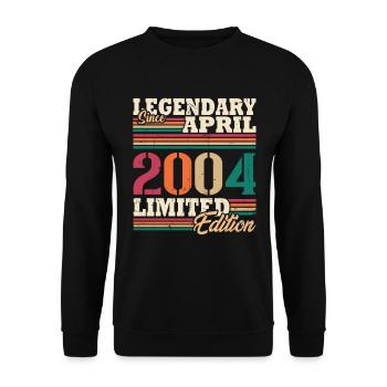 Vintage 2004 Avril Cadeau Anniversaire Rétro - Sweat-shirt Unisexe - noir - Devant - Alina (178cm) & Michal (187cm)
