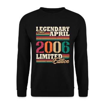 Vintage 2006 Avril Cadeau Anniversaire Rétro - Sweat-shirt Unisexe - noir - Devant - Alina (178cm) & Michal (187cm)