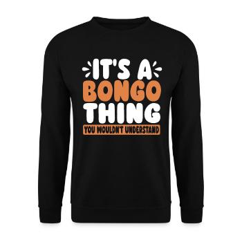 Bongo Musik Geschenk - Unisex Pullover - Schwarz - Vorne - Alina (178cm) & Michal (187cm)