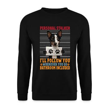 Cadeau de chien Kelpie - Sweat-shirt Unisexe - noir - Devant - Alina (178cm) & Michal (187cm)