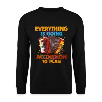 Accordéon Polka musique cadeau - Sweat-shirt Unisexe - noir - Devant - Alina (178cm) & Michal (187cm)