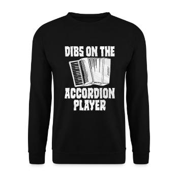 Accordion Polka Music Gift - Unisex Sweatshirt - black - Front - Alina (178cm) & Michal (187cm)