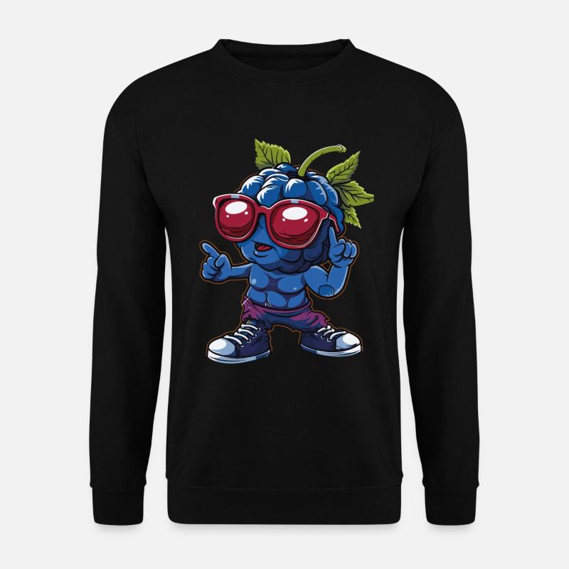 Blaubeeren - Unisex Pullover - Schwarz