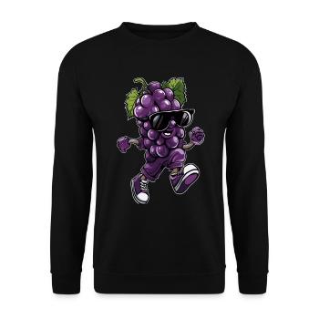 Traube - Unisex Pullover - Schwarz - Vorne - Alina (178cm) & Michal (187cm)