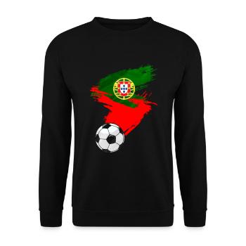 Portugal Soccer Drapeau de football - Sweat-shirt Unisexe - noir - Devant - Alina (178cm) & Michal (187cm)