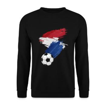 Drapeau néerlandais de football - Sweat-shirt Unisexe - noir - Devant - Alina (178cm) & Michal (187cm)