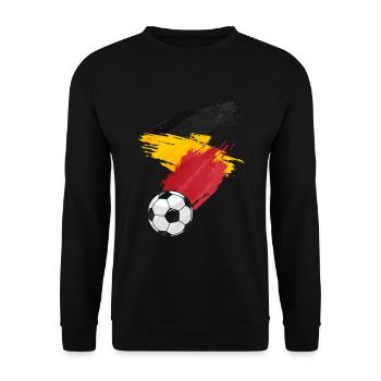 Belgique Soccer Football Drapeau - Sweat-shirt Unisexe - noir - Devant - Alina (178cm) & Michal (187cm)