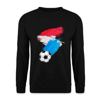 Drapeau du Luxembourg Football - Sweat-shirt Unisexe - noir - Devant - Alina (178cm) & Michal (187cm)
