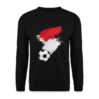 Monaco Soccer Drapeau de Football - Sweat-shirt Unisexe - noir - Devant - Alina (178cm) & Michal (187cm)