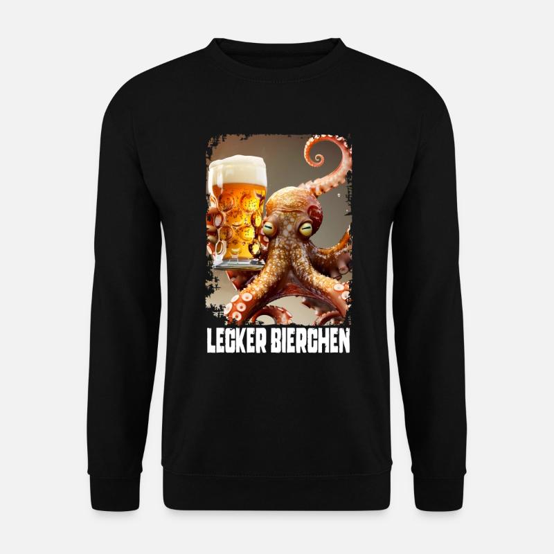 Delicious Beer Octopus - Unisex Sweatshirt - black
