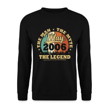 Vintage May 2006 18 Year Anniversary Gift - Unisex Sweatshirt - black - Front - Alina (178cm) & Michal (187cm)