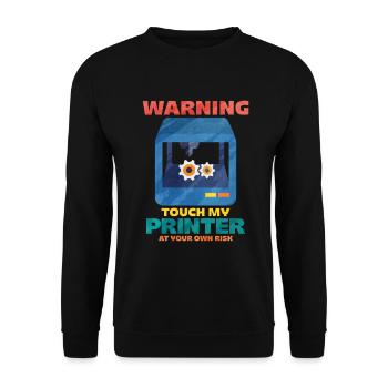 3D Printing - Unisex Sweatshirt - black - Front - Alina (178cm) & Michal (187cm)