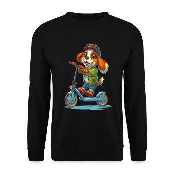 Beagle Roller - Unisex Pullover - Schwarz - Vorne - Alina (178cm) & Michal (187cm)