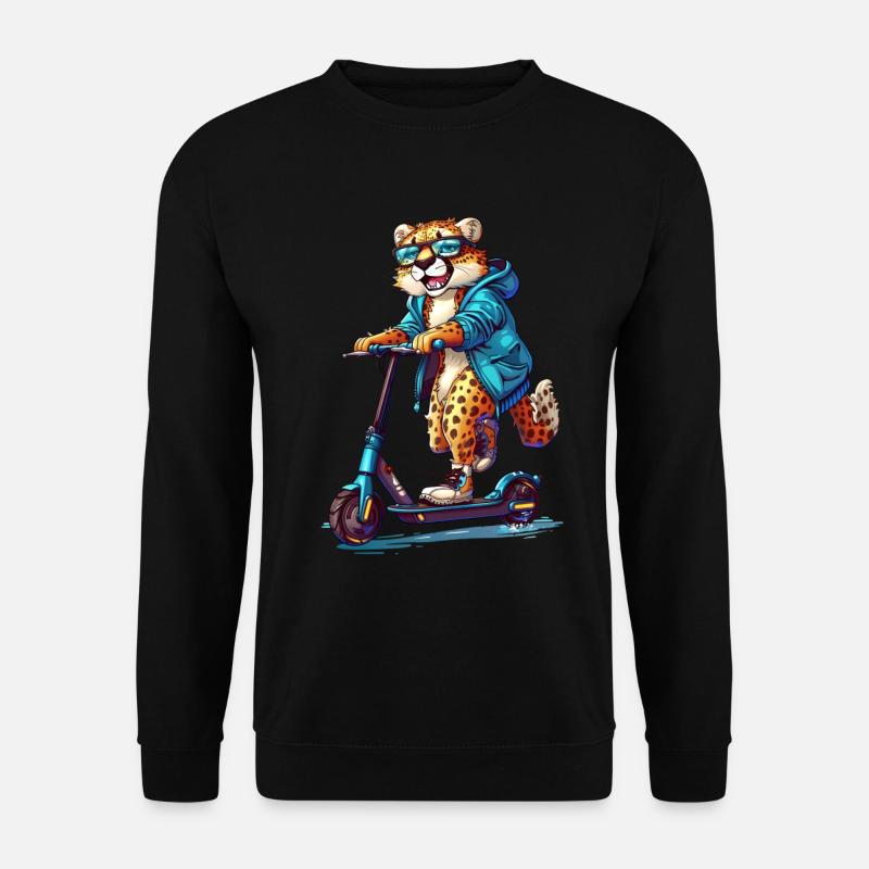 Cheetah Scooter - Unisex Sweatshirt - black