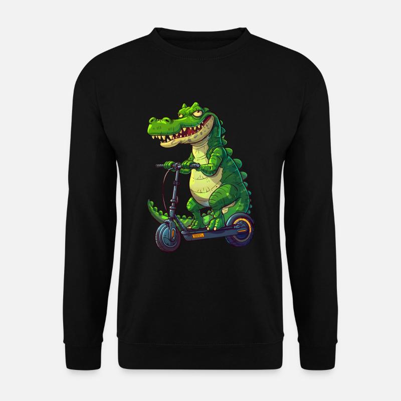 Krokodil roller - Unisex Pullover - Schwarz